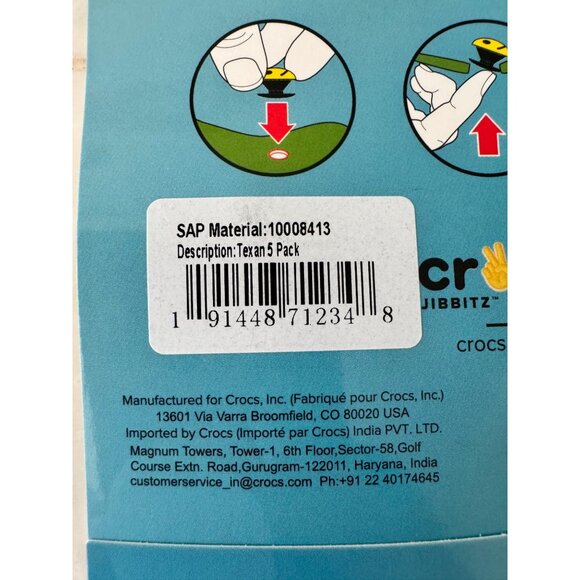 Crocs Jibbitz Texan Charms for Shoes NWT 5 Pack Letters - Picture 5 of 5